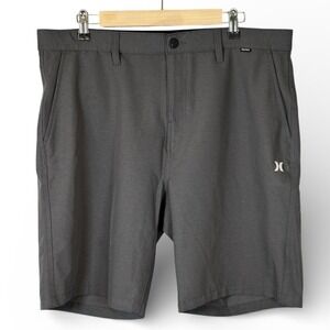 Hurley Mens Hybrid Spacedye Walk Shorts Grey Stretch Size 36 HMS23-03349